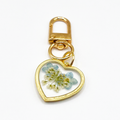 Don't Be Pressed Floral Keychain in Blue