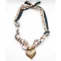 Heart in Knots Scarf Necklace