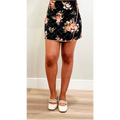 Quilted and Floral Mini Skirt